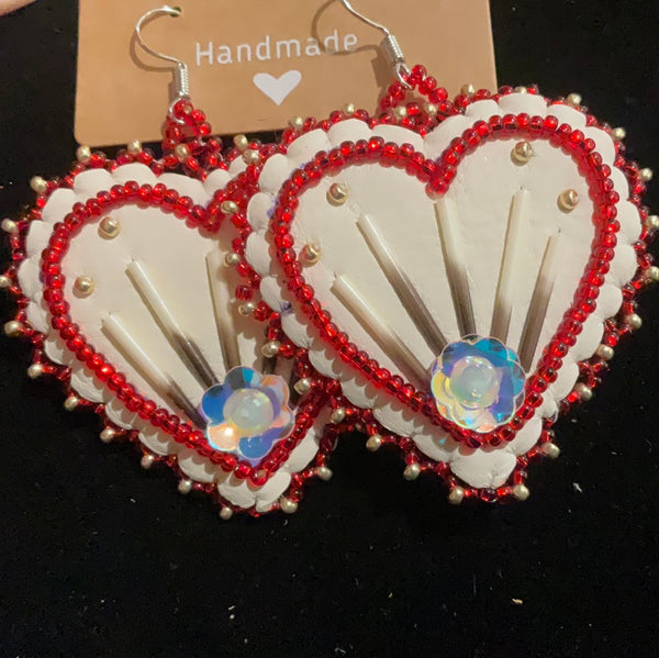 Red Heart Earrings