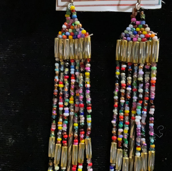 Multi Beaded Earrings