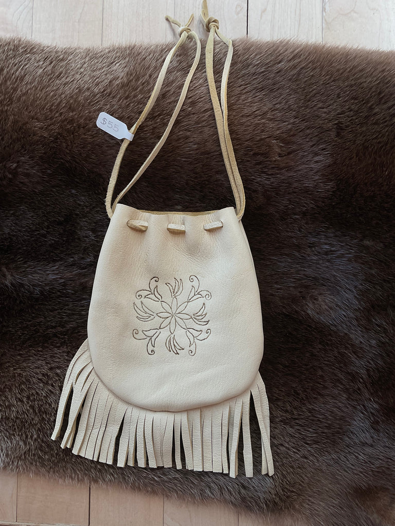 Burned Drawstring Purse