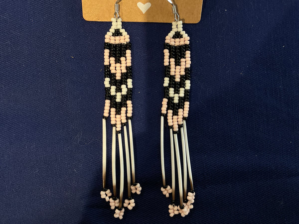 quilled fringe earrings