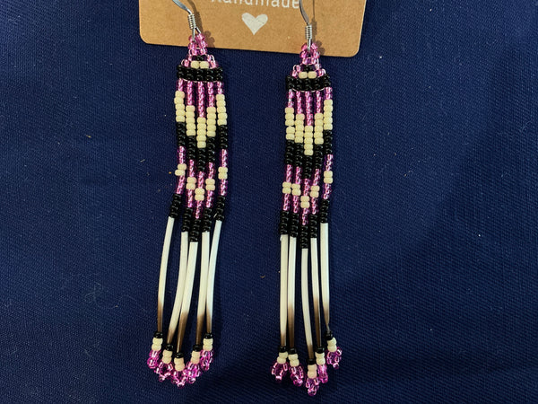 quilled fringe earrings