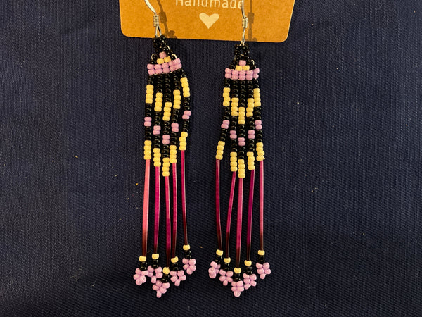 quilled fringe earrings