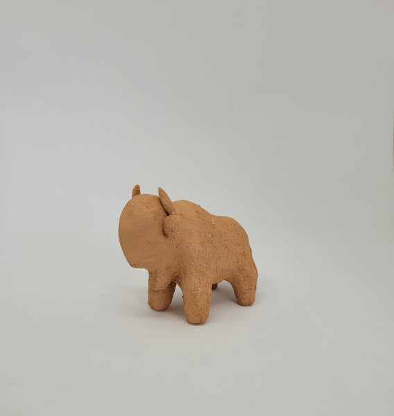 Clay Animal Figurines: Mashkode Bizhikiw (Buffalo)