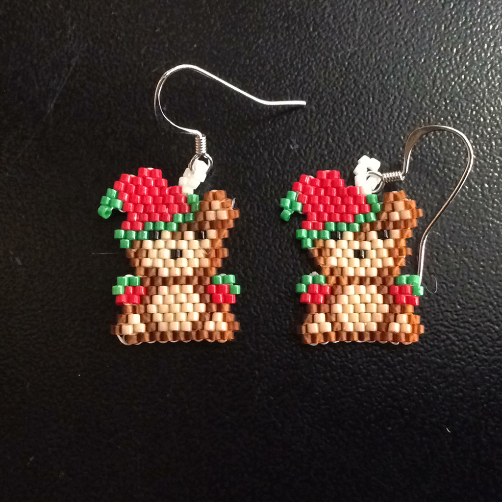 Teddy bear earrings