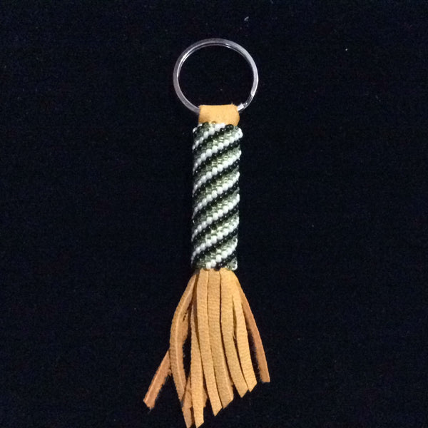 Peyote leather keychain