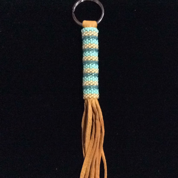 Peyote leather keychain