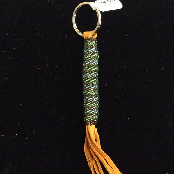 Peyote leather keychain