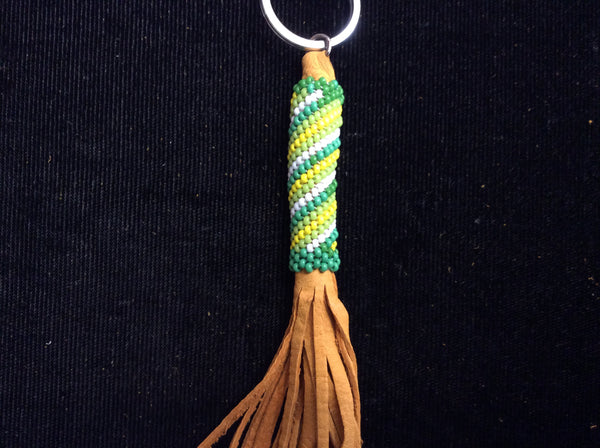 Peyote leather keychain