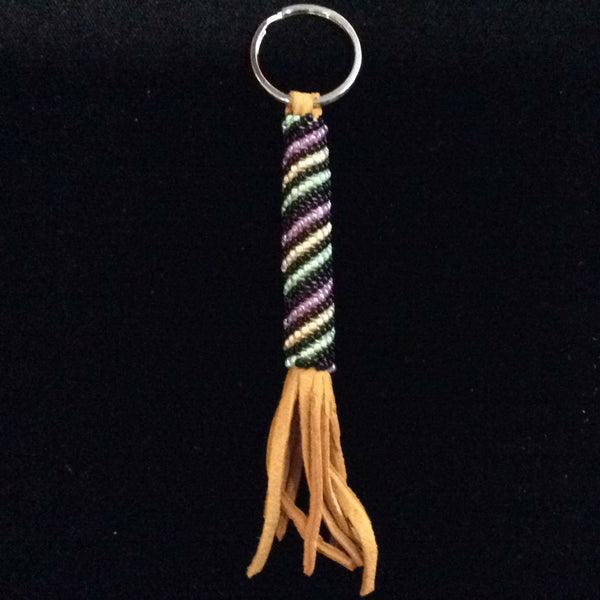 Peyote leather keychain