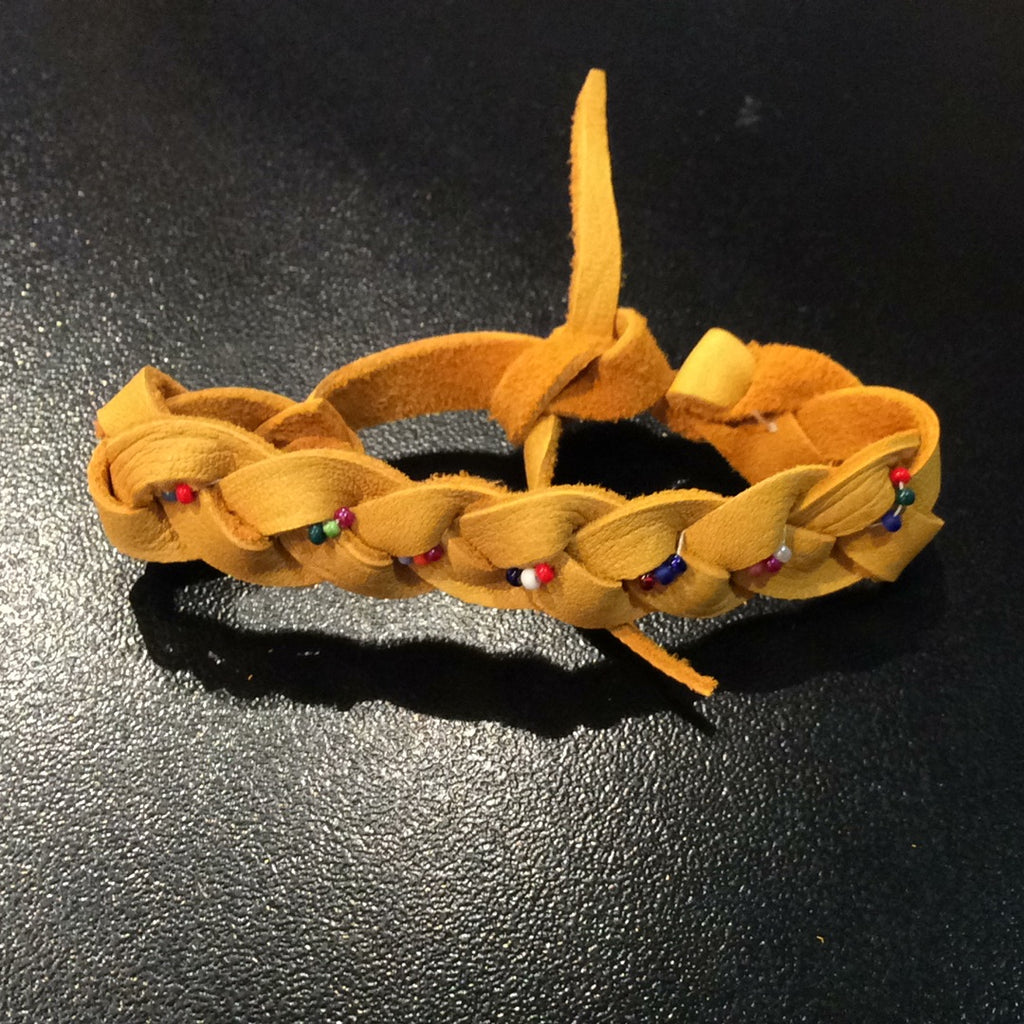Beaded leather bracelets