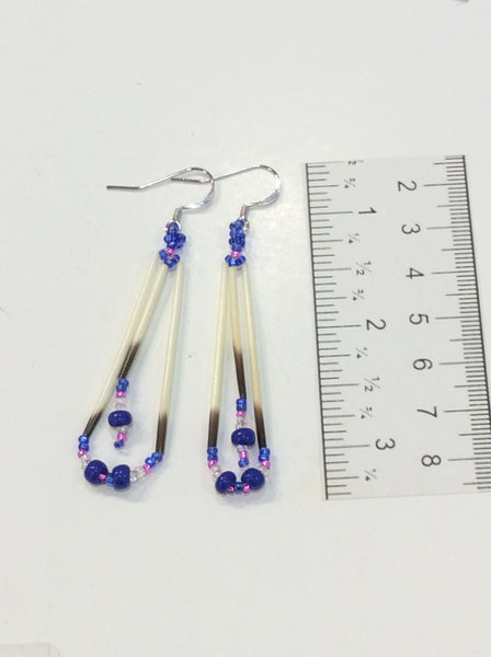 Quilled fringe earrings