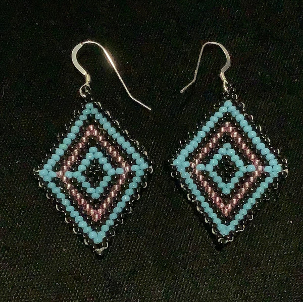 Diamond shaped earrings