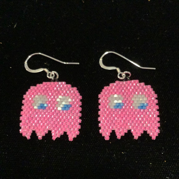 Pac-Man ghost earrings