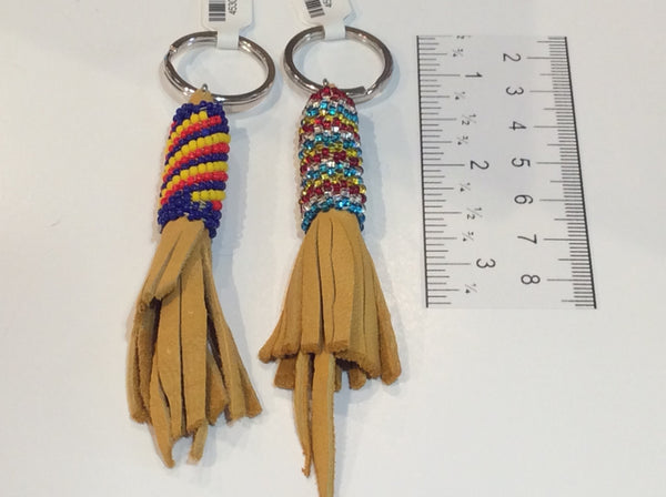 Peyote leather keychain