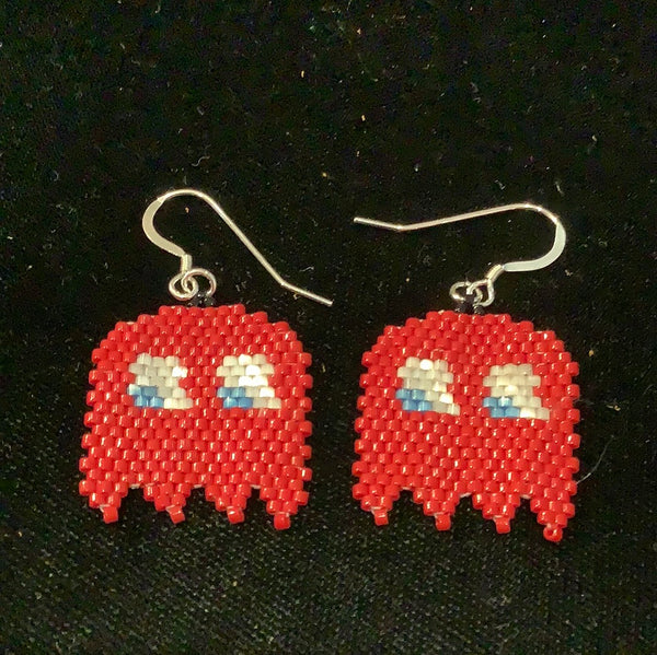 Pac-Man ghost earrings