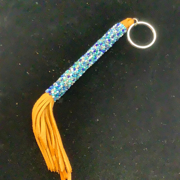 Peyote leather keychain