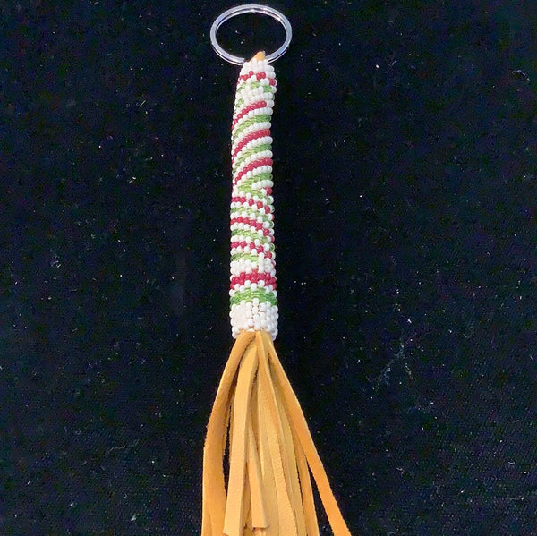 Peyote leather keychain