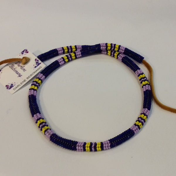 two beaded stitch necklace